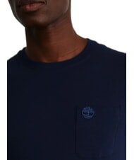 TIMBERLAND DUNSTAN RIVER Baumwoll-T-Shirt mit Tasche dunkler Saphir/dunkler Denim - Herren-T-Shirts - 3