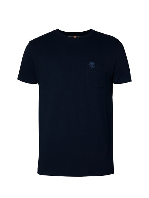 DUNSTAN RIVER Baumwoll-T-Shirt mit Tasche dunkler Saphir/dunkler Denim - Herren-T-Shirts
