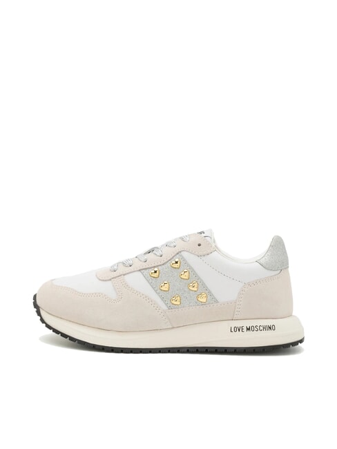 DUNE 30 Sneakers mit herzf&ouml;rmigen Nieten wei&szlig;/silber10 - Damenschuhe