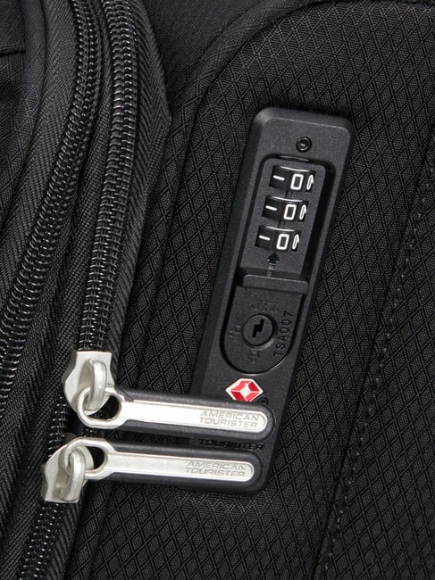 AEROSPIN Gro&szlig;er, erweiterbarer Trolley SCHWARZ - Halbharte Trolleys