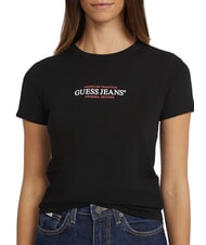 GUESS JEANS SS CN SLIM Kurzarm-T-Shirt jetbla - T-Shirts und Tops f&uuml;r Damen - 3