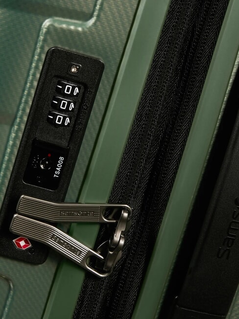 ATTRIX Erweiterbarer schlanker Kabinentrolley Basilikumgr&uuml;n - Handgep&auml;ck