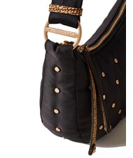 BORBONESE COLETTE Mini-Umh&auml;ngetasche schwarz / naturop - Damentaschen - 4