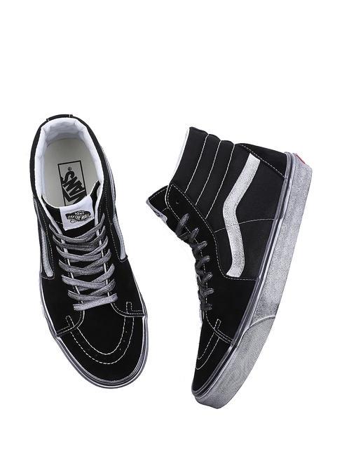 UA SK8-HI Ledersneaker betont schwarz/wei&szlig; - Schuhe Unisex