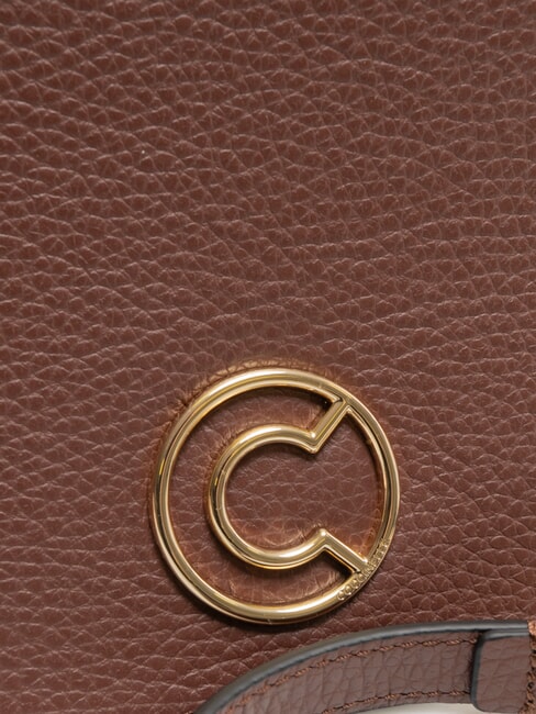 LEILANI Lederhandtasche mit Schultergurt Johannisbrot - Damentaschen