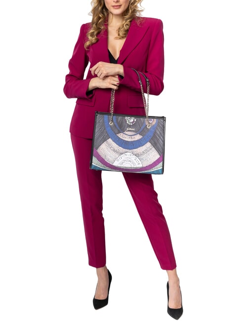 PLANETARIUM Umh&auml;ngetasche mit Kettengriff nacht/schwarz - Damentaschen