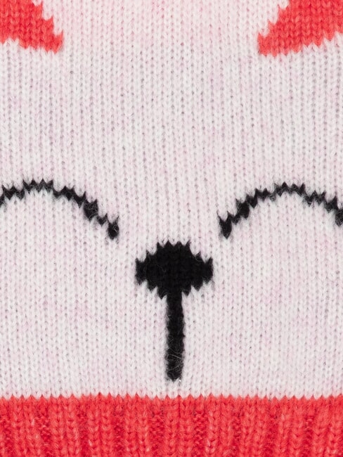 CHARMY KIDS M&uuml;tze mit Tiermotiv blassrosa-himbeer - Kinderh&uuml;te