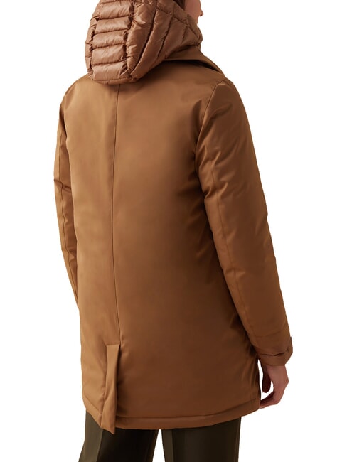 SURROUNDING Lange, wattierte Jacke mit Kapuze Pilz - Damenjacken