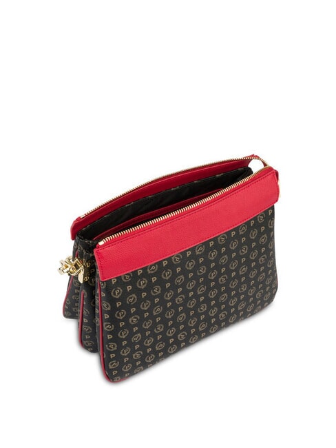 HERITAGE CLASSIC Umh&auml;ngetasche mit Schultergurt schwarzer Lack - Damentaschen