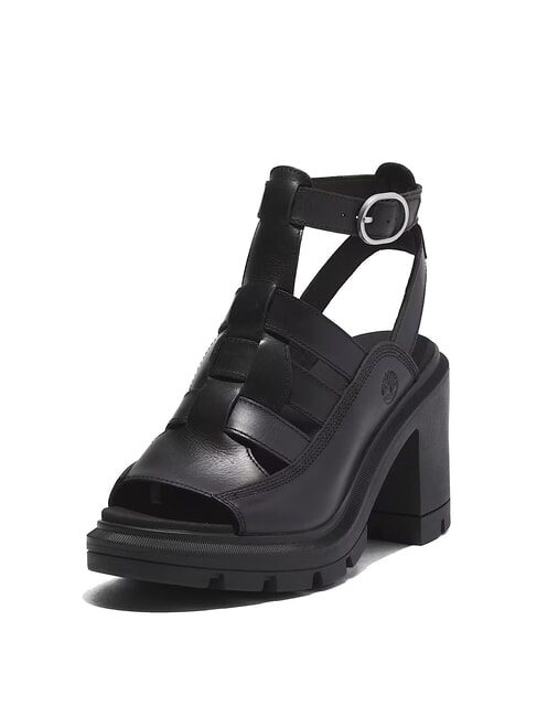 ALLINGTON Hohe Fischer-Sandale schwarzes Vollkorn - Damenschuhe