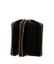 LOVE MOSCHINO GOLDEN HEART Mittelgro&szlig;e Brieftasche mit Rundum-Rei&szlig;verschluss Schwarz - Brieftaschen Damen - 2