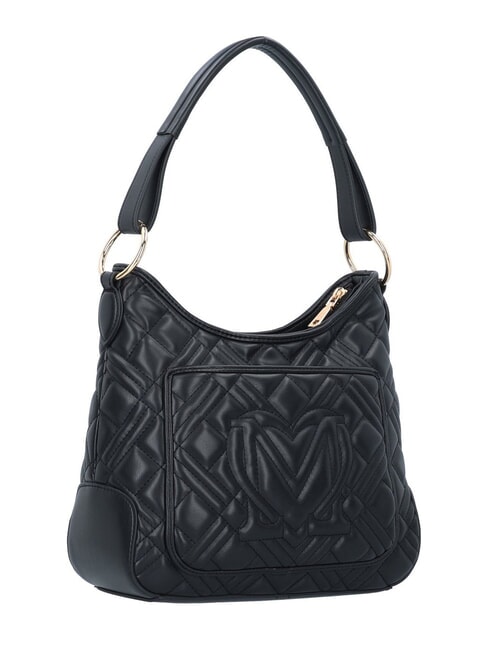 QUILTED  Hobo-Umh&auml;ngetasche Schwarz - Damentaschen