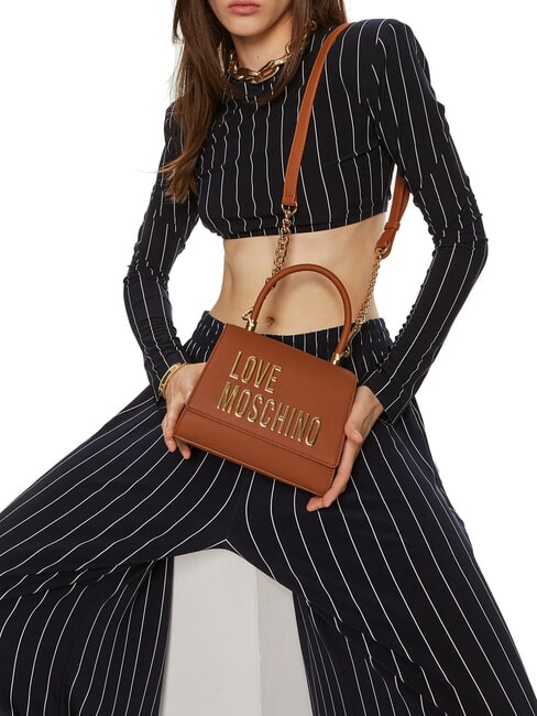 LETTERING Mini Handtasche, mit Schultergurt Waln&uuml;sse - Damentaschen