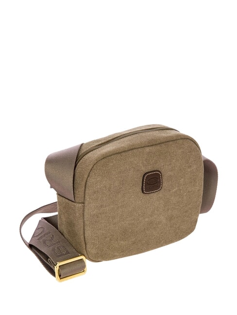 SORRENTO ERICA Kleine Umh&auml;ngetasche aus Canvas Kakao - Damentaschen