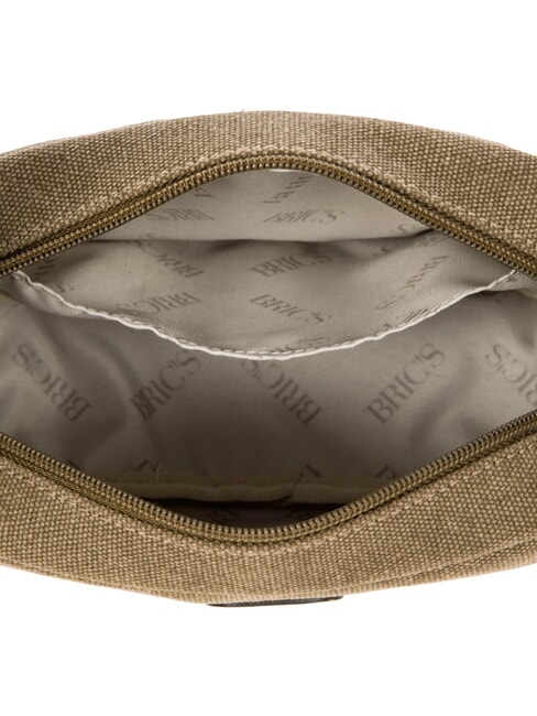 SORRENTO ERICA Kleine Umh&auml;ngetasche aus Canvas Kakao - Damentaschen