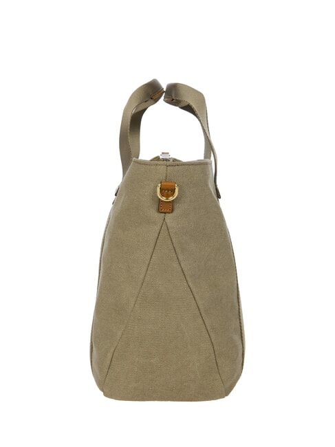 SORRENTO LUDOVICA Canvas Handtasche Einkaufstasche Olive - Damentaschen