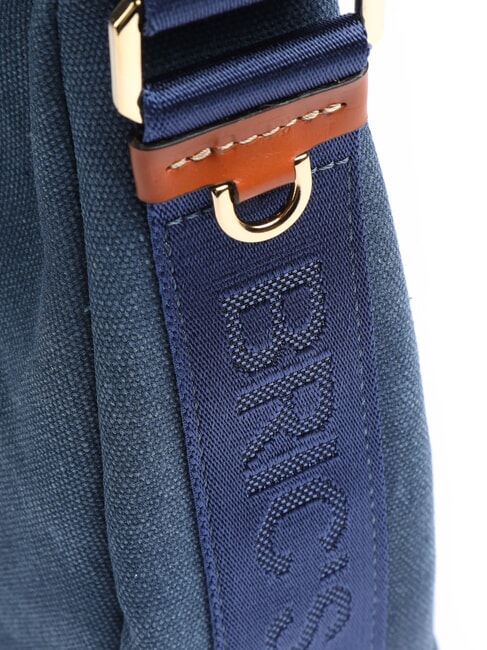 SORRENTO LUNA Halbmondf&ouml;rmige Canvastasche Blau - Damentaschen