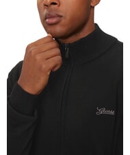 GUESS DARREL Rollkragen-Cardigan mit durchgehendem Rei&szlig;verschluss jetbla - Herrenpullover - 3