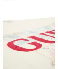 GUESS WORLD STAMPS T-Shirt aus Baumwolle perlwei&szlig; multi - Herren-T-Shirts - 5