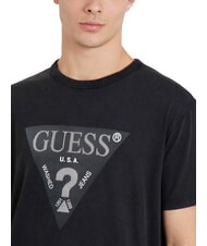 GUESS TRIANGLE Baumwoll-T-Shirt mit Aufdruck jetbla - Herren-T-Shirts - 3