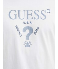GUESS TRIANGLE Baumwoll-T-Shirt mit Aufdruck purwei&szlig; - Herren-T-Shirts - 4