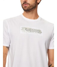 GUESS METALLIC LOGO T-Shirt mit gepr&auml;gtem Aufdruck purwei&szlig; - Herren-T-Shirts - 3