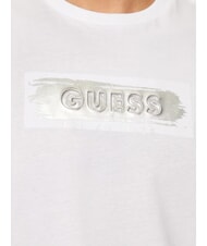 GUESS METALLIC LOGO T-Shirt mit gepr&auml;gtem Aufdruck purwei&szlig; - Herren-T-Shirts - 4