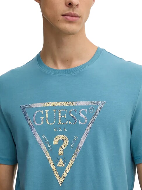 TRIANGLE T-Shirt mit Maxi-Print wilder Sturm blau - Herren-T-Shirts