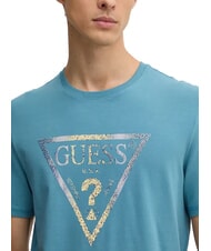 GUESS TRIANGLE T-Shirt mit Maxi-Print wilder Sturm blau - Herren-T-Shirts - 3
