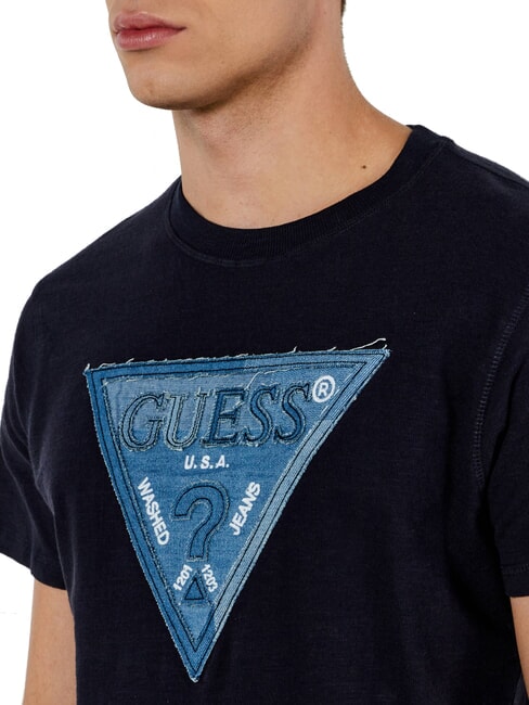 TRIANGLE T-Shirt mit gro&szlig;em Logo-Patch jetbla - Herren-T-Shirts