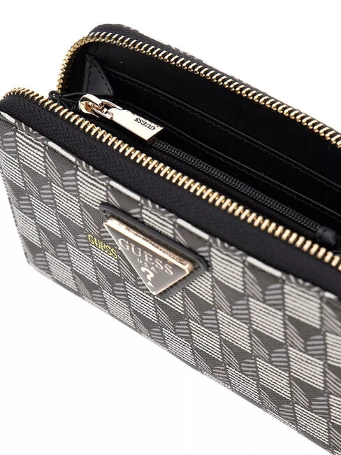 G WAVE  Mittelgro&szlig;e Geldb&ouml;rse mit Rundum-Rei&szlig;verschluss schwarzes Logo - Brieftaschen Damen