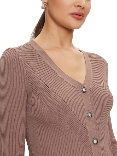 KAILEY Gerippter Cardigan mit Kn&ouml;pfen Eisen - Damenpullover