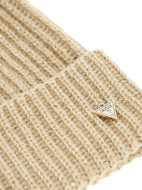 LUREX M&uuml;tze aus Wollmischung BEIGE - M&uuml;tzen/H&uuml;te