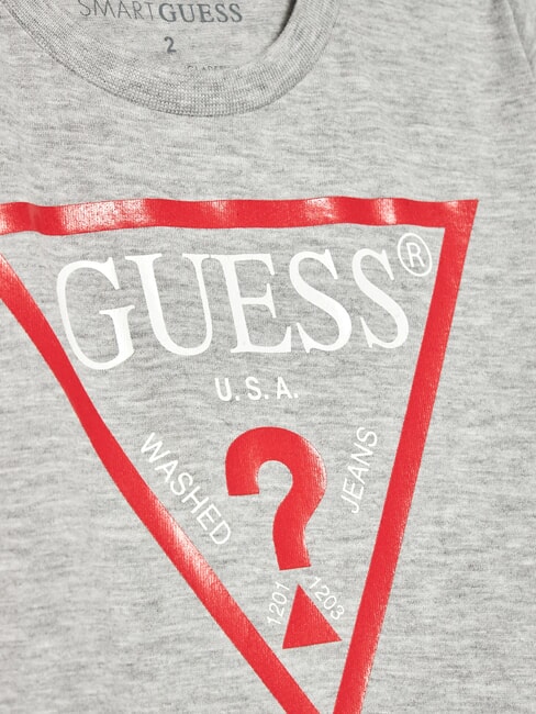 KIDS Baumwoll-T-Shirt mit Dreiecks-Print hellgrau meliert - Kinder-T-Shirt