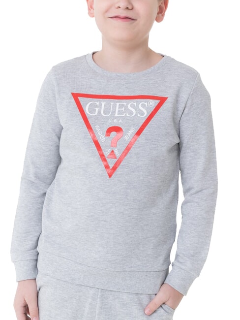 CORE KIDS Lang&auml;rmliges Sweatshirt mit Logo-Print hellgrau meliert - Sweatshirts Kinder