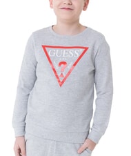 GUESS CORE KIDS Lang&auml;rmliges Sweatshirt mit Logo-Print hellgrau meliert - Sweatshirts Kinder - 4