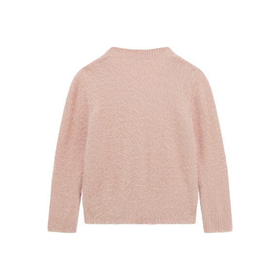 KIDS Strickjacke mit Kn&ouml;pfen rosa Rosen - Kinderpullover