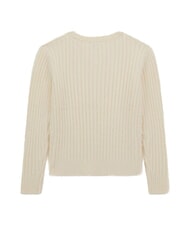 GUESS KIDS Gerippter Pullover mit V-Ausschnitt - Kinderpullover