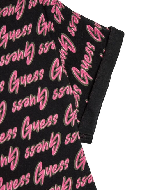 KIDS T-Shirt mit Allover-Logo-Print aop guess schwarz - Kinder-T-Shirt