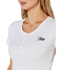 GUESS JEANS SL CN SNAP EMBRO  T-Shirt purwei&szlig; - T-Shirts und Tops f&uuml;r Damen - 3