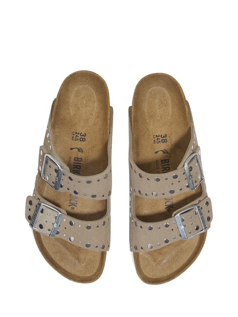 ARIZONA RIVET  Sandalen aus Leder Taupe - Damenschuhe