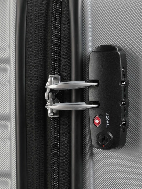 FLASHLINE Mittelgro&szlig;er erweiterbarer Trolley Himmelssilber - Harte Trolleys