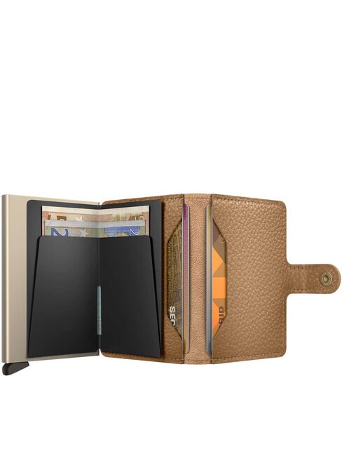 PEBBLE  Portemonnaie aus geh&auml;mmertem Leder Cappuccino - Brieftaschen Damen