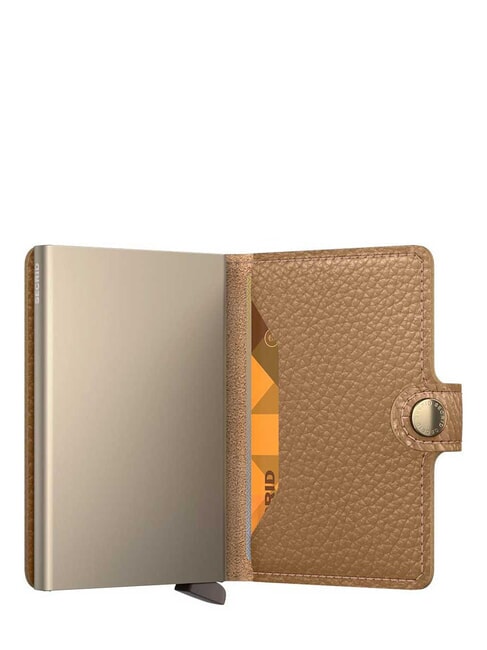PEBBLE  Portemonnaie aus geh&auml;mmertem Leder Cappuccino - Brieftaschen Damen