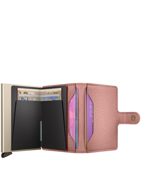 PEBBLE  Portemonnaie aus geh&auml;mmertem Leder Rose - Brieftaschen Damen