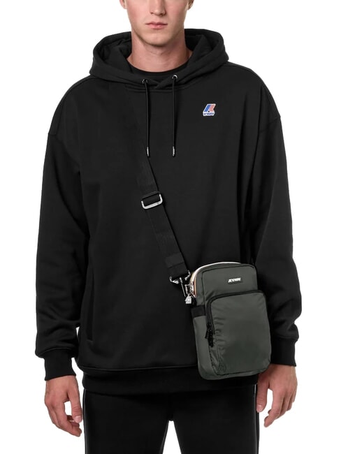 ERLOY Nylontasche mit Tasche gr&uuml;n schw&auml;rzlich - Umh&auml;ngetaschen Herren