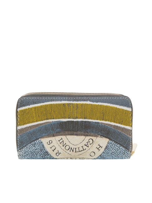 PLANETARIUM Gro&szlig;e Geldb&ouml;rse mit Doppelrei&szlig;verschluss Mond/Wei&szlig; - Brieftaschen Damen