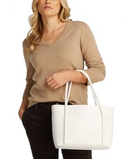 CALVIN KLEIN CK LINN MEDIUM Schulter-Einkaufstasche Kreide - Damentaschen - 6