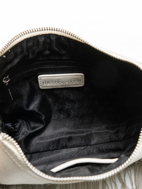 FRINGES Tasche mit Tragegriff und Schultergurt Wei&szlig; - Damentaschen