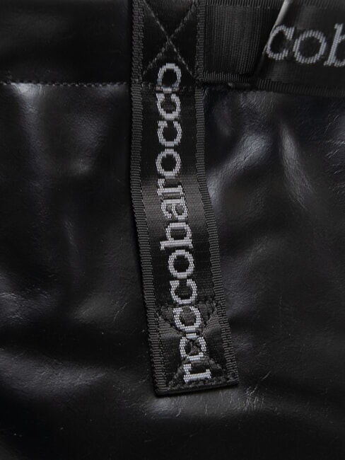 EVA Einkaufstasche mit Logob&auml;ndern Schwarz - Damentaschen